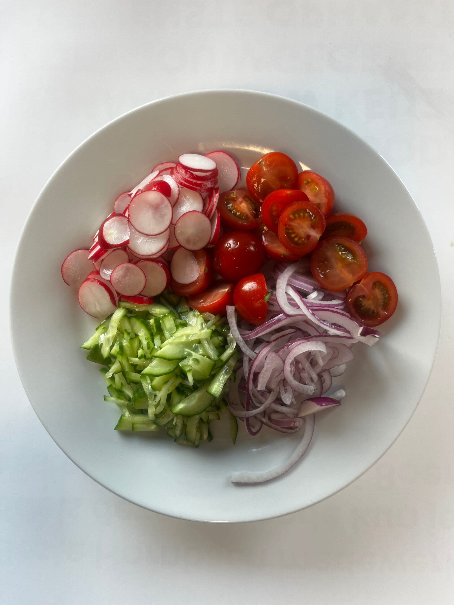 Stap 2 salade gefrituurde kip